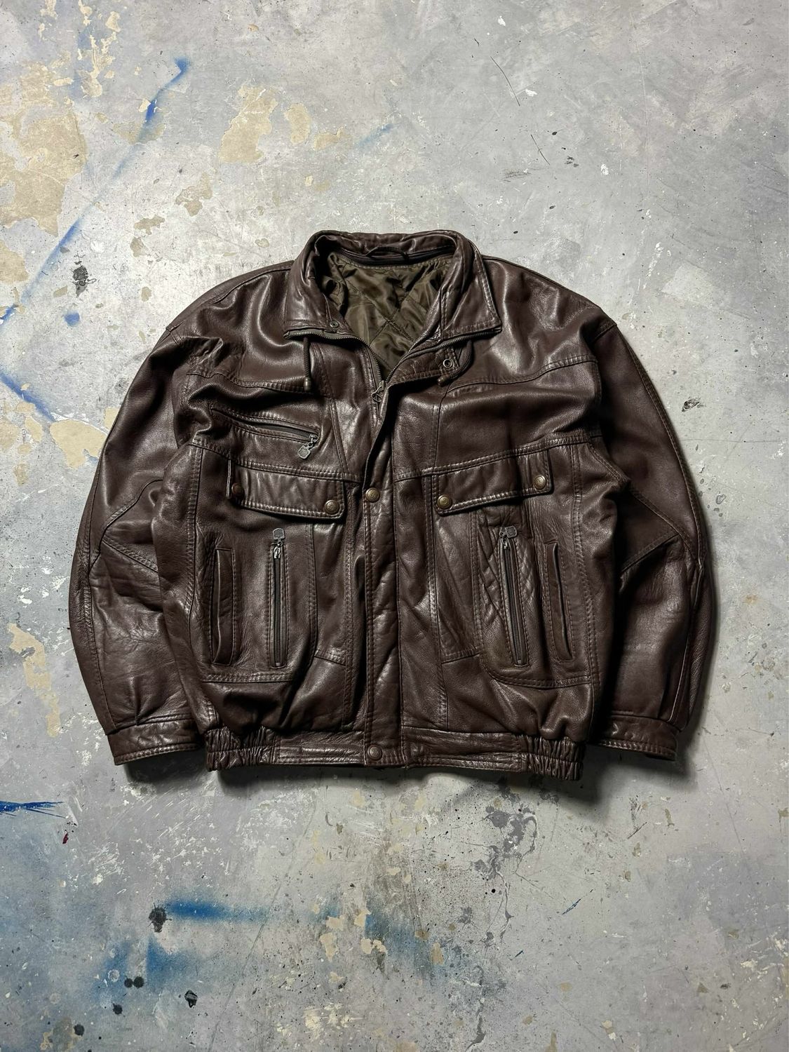Kurtka Elazar Leather Jacket Brown XL