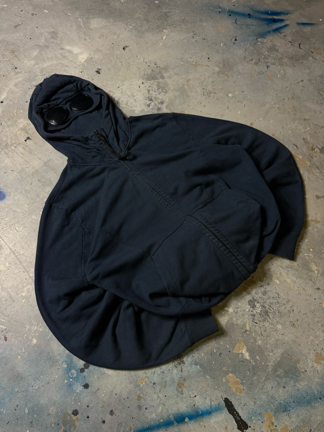 Bluza CP Company Goggles Zip Hoodie Navy L