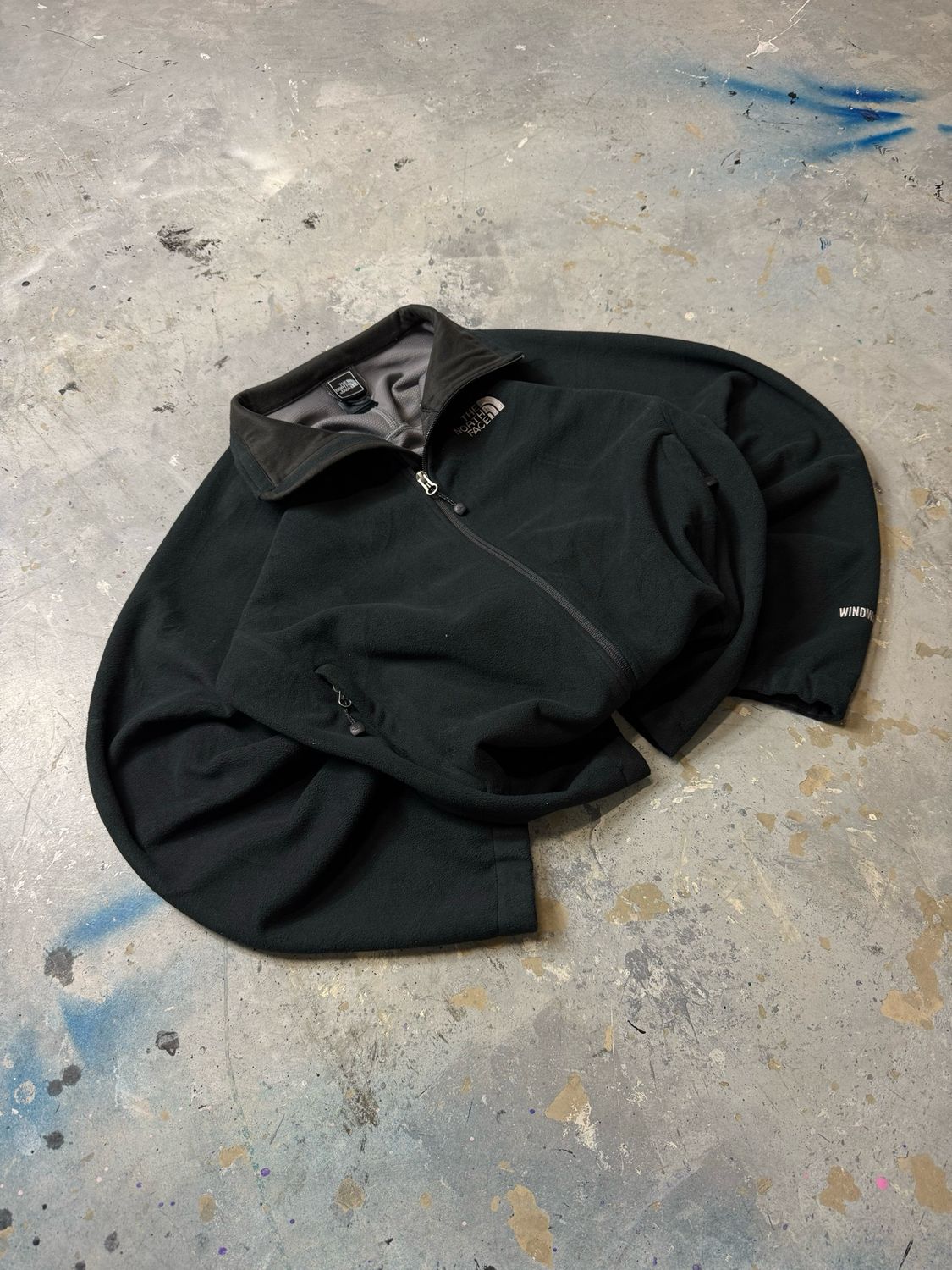 Bluza The North Face Windwall Zip Fleece Black M