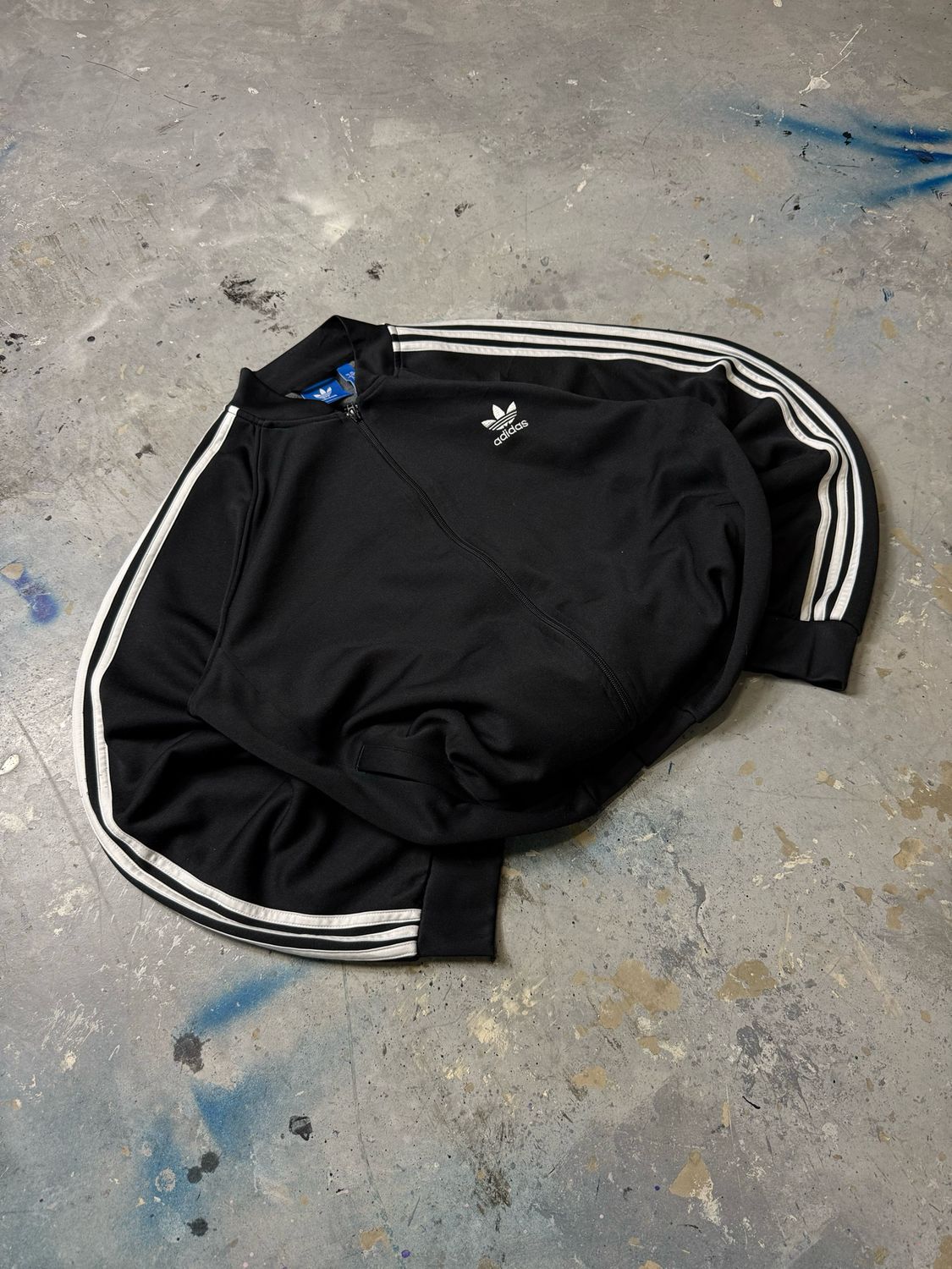 Bluza Adidas Wh/Stripes Zip Tracksuit Black L