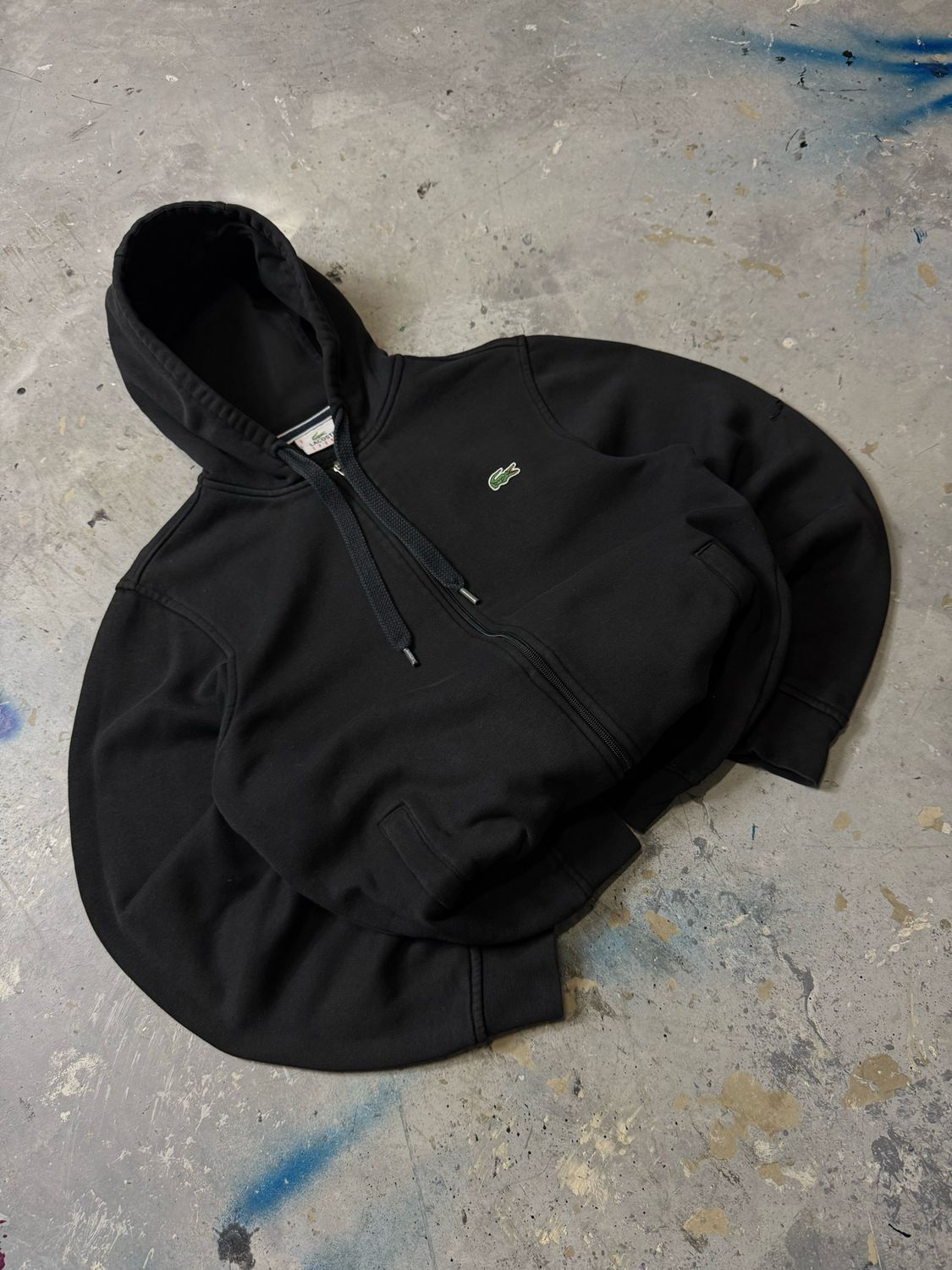 Bluza Lacoste Basic Logo Zip Hoodie Black M