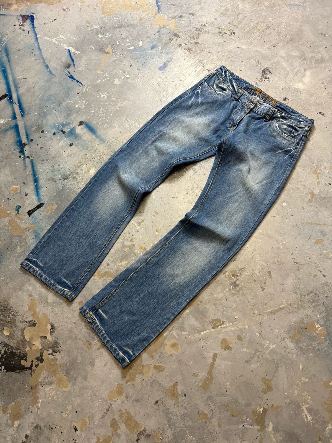 Spodnie Time Zone Bootcut Wide Jeans Blue