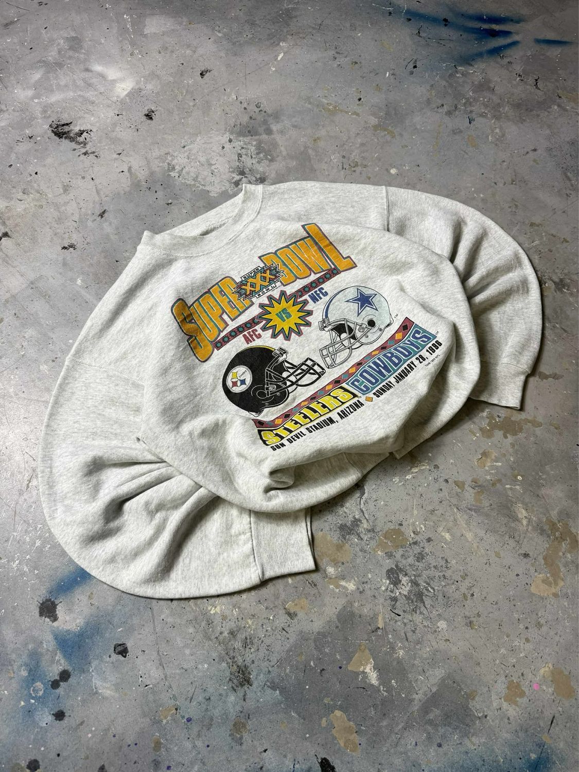 Bluza Superbowl 95&#39; Crewneck Grey L