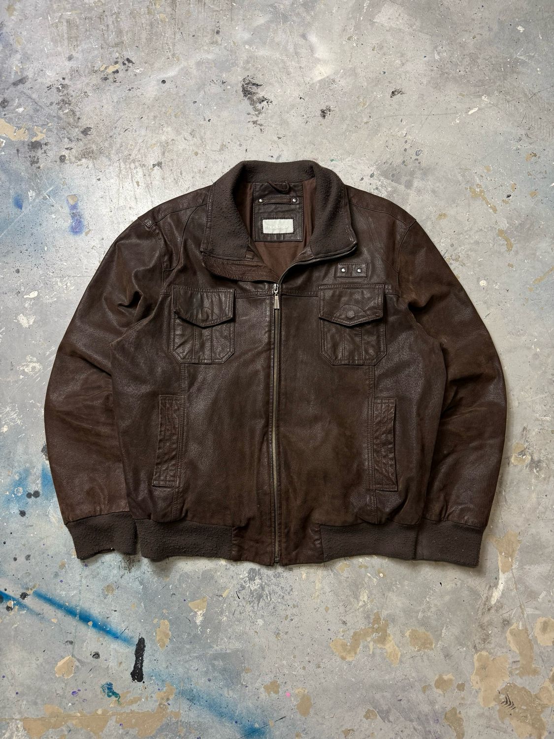 Kurtka Madison Leather Jacket Brown L