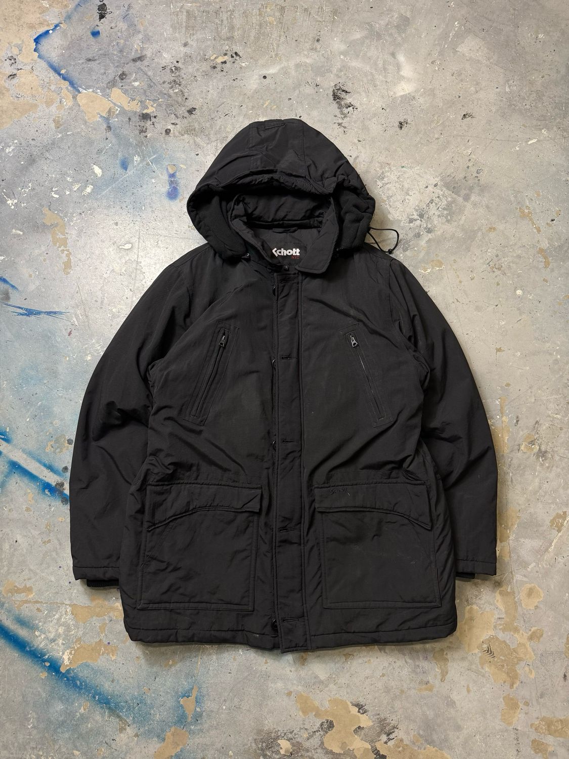 Kurtka Schott Winter Parka Jacket Black L