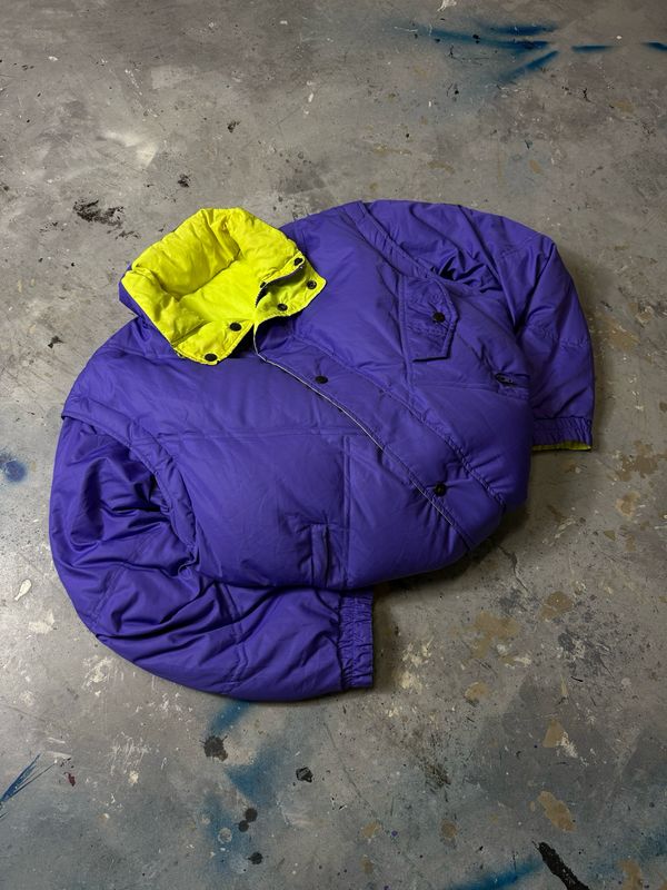Kurtka Dolomite Reversed Puffer-Vest Jacket Lime/Violet L