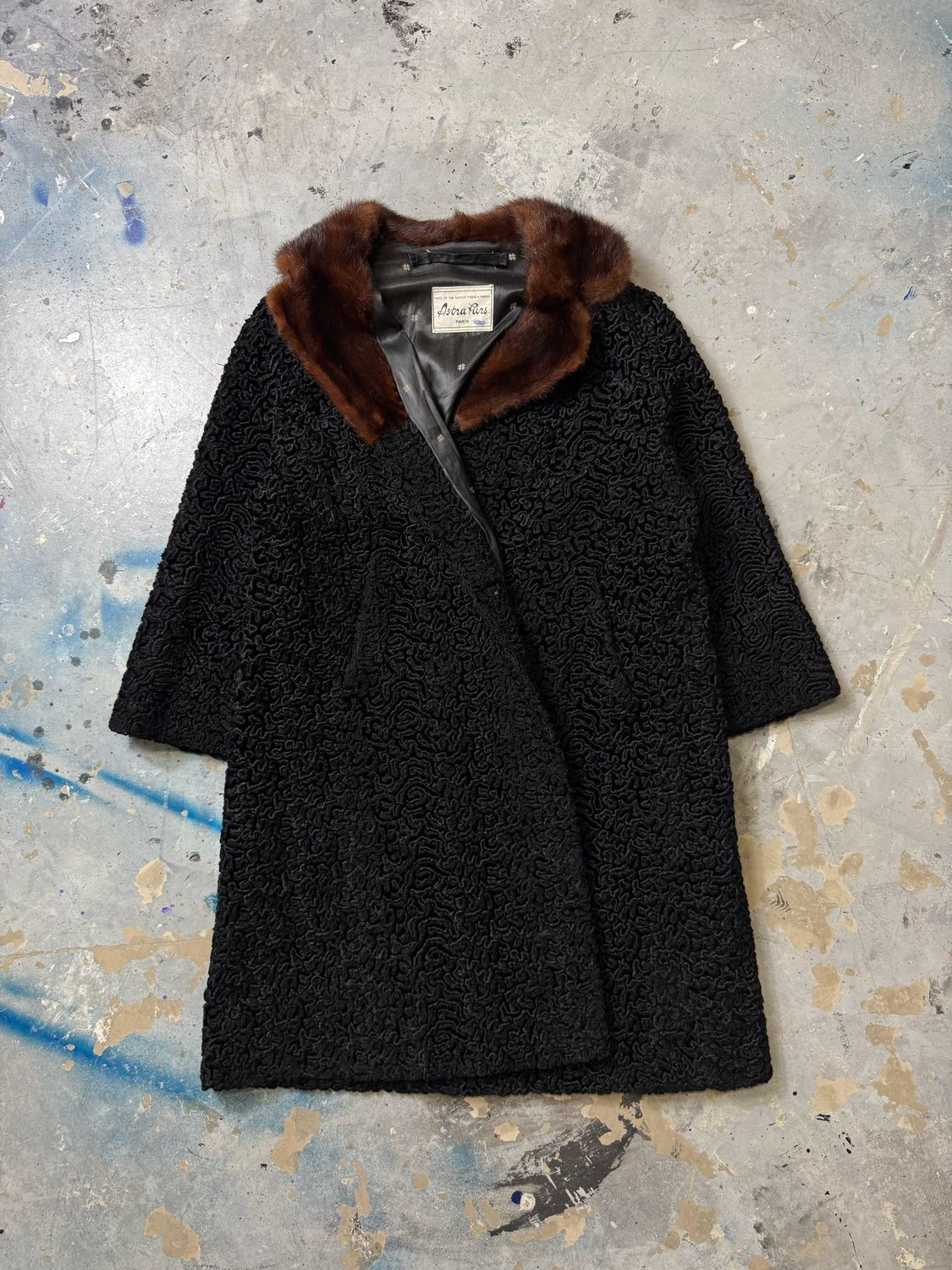 Kurtka Astra Furs Textured Coat Black L