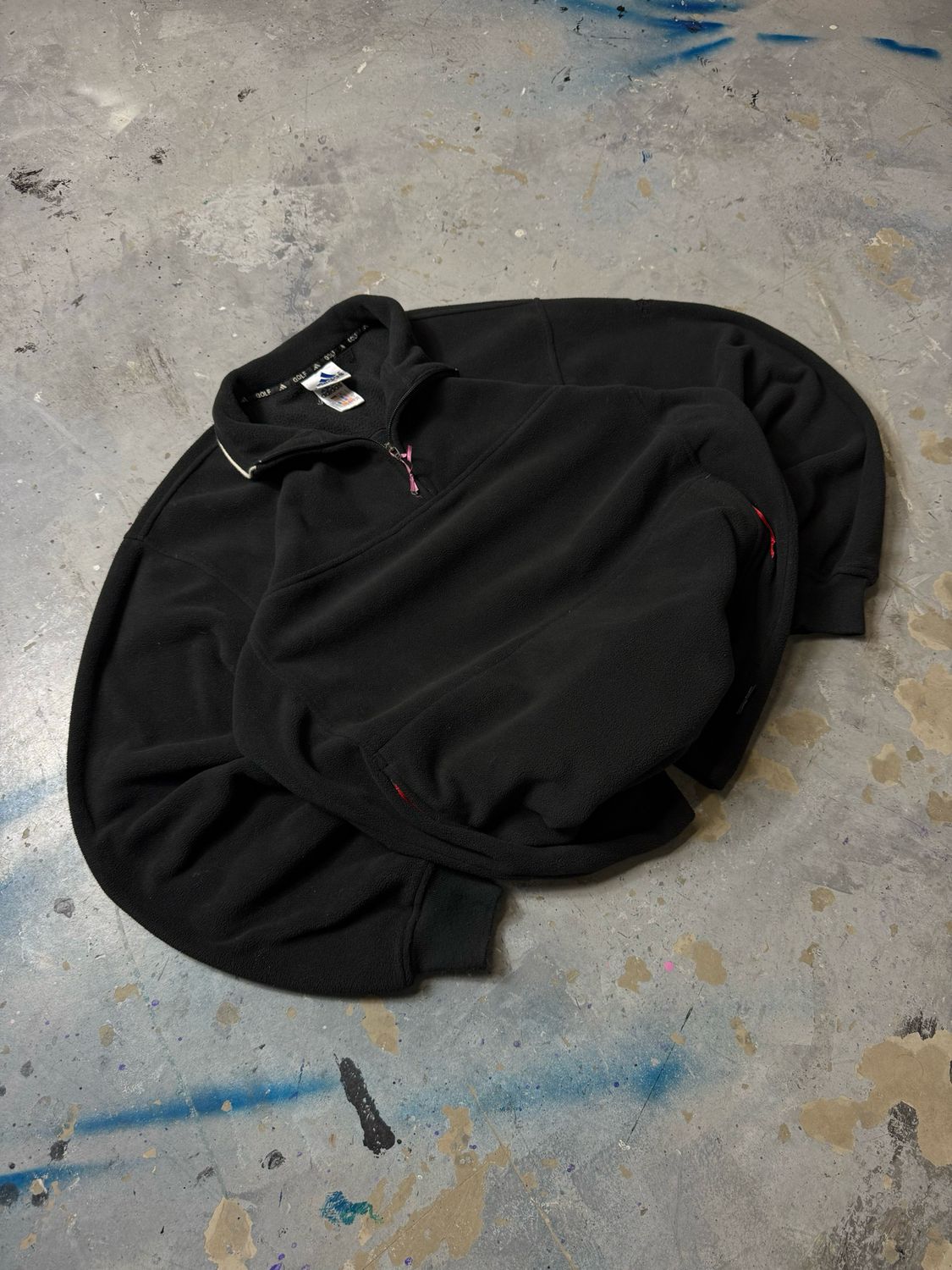 Bluza Adidas Vintage Colar Zip Polar Black L