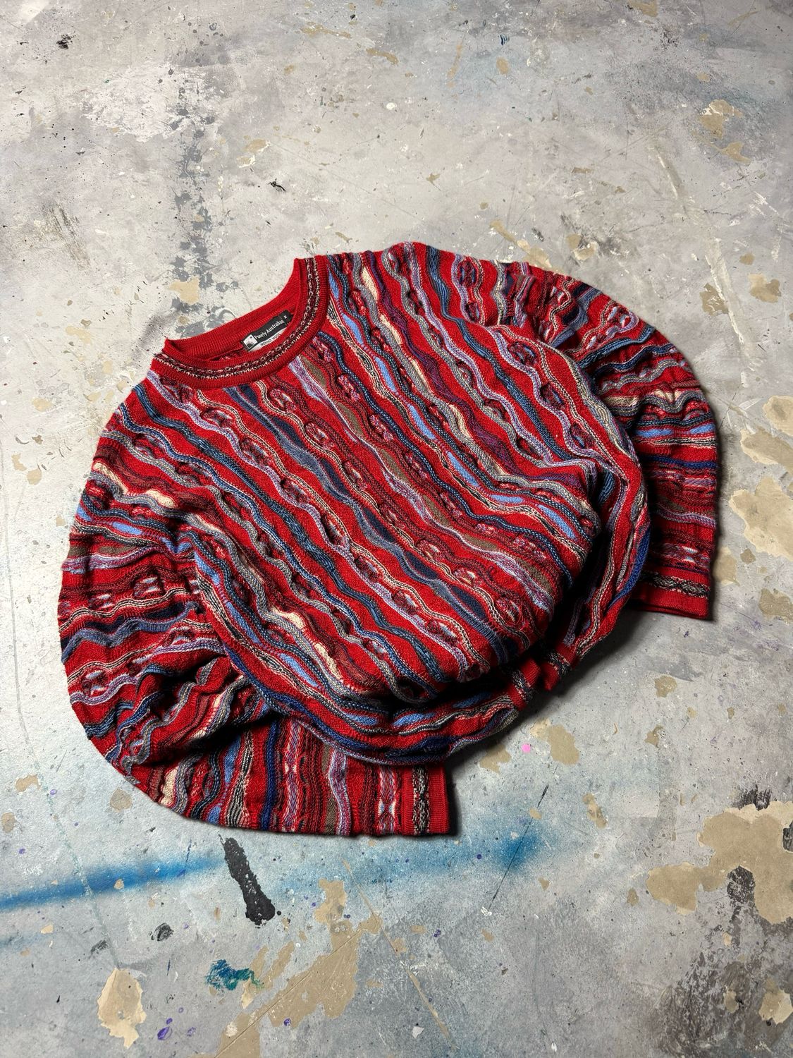 Sweter Wełna Purely Australian Wool Knitted Sweater Red M