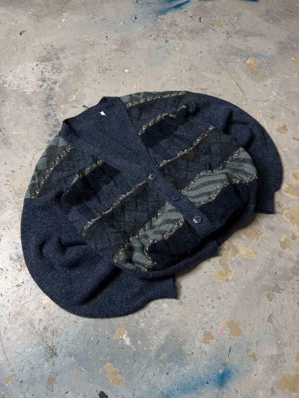 Sweter Vintage Cardigan Buttons Blue M