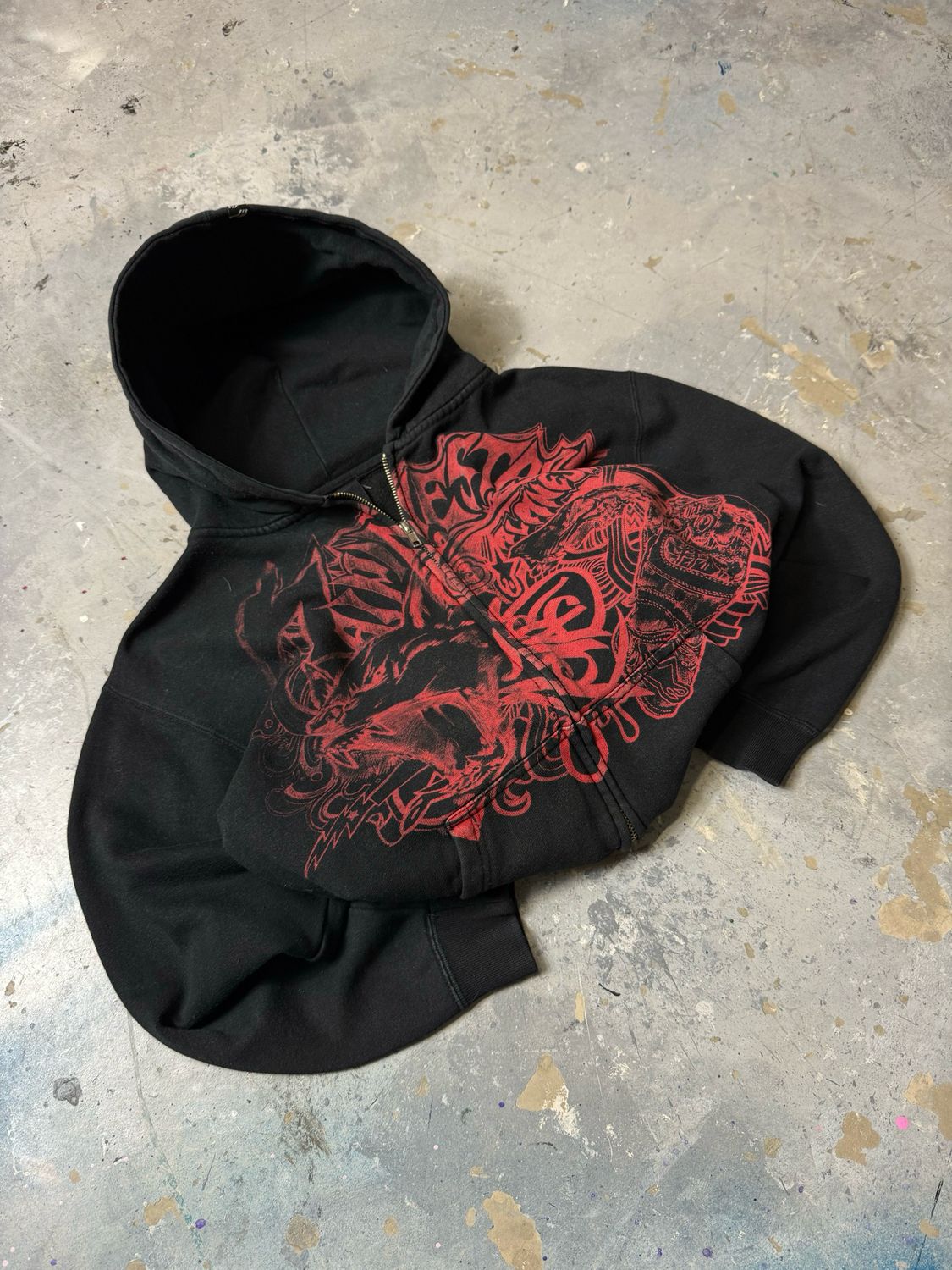 Bluza Alpinestars Red Ornament Zip Hoodie Black S