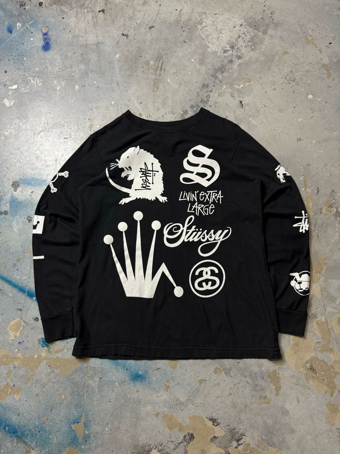 Bluza Stussy Livin&#39; Extra Large Longsleeve Black S