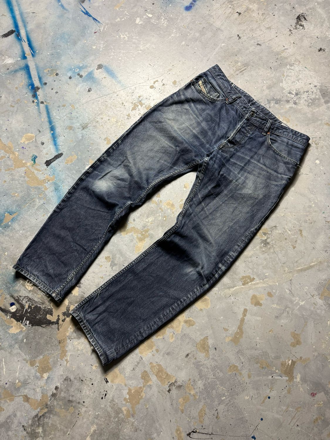 Spodnie Diesel Industry Jeans Navy Blue