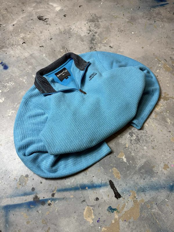 Bluza Weird Fish Basic Logo Colar Zip Polar Blue M