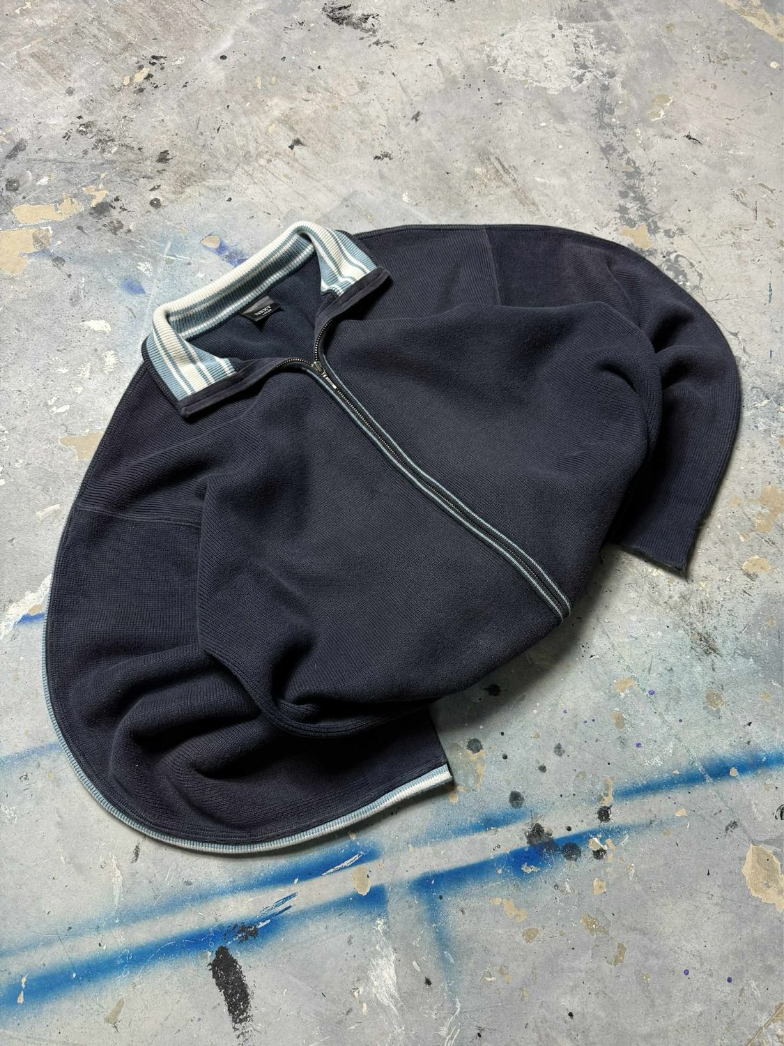 Bluza Next Basic Zip Crewneck Navy L