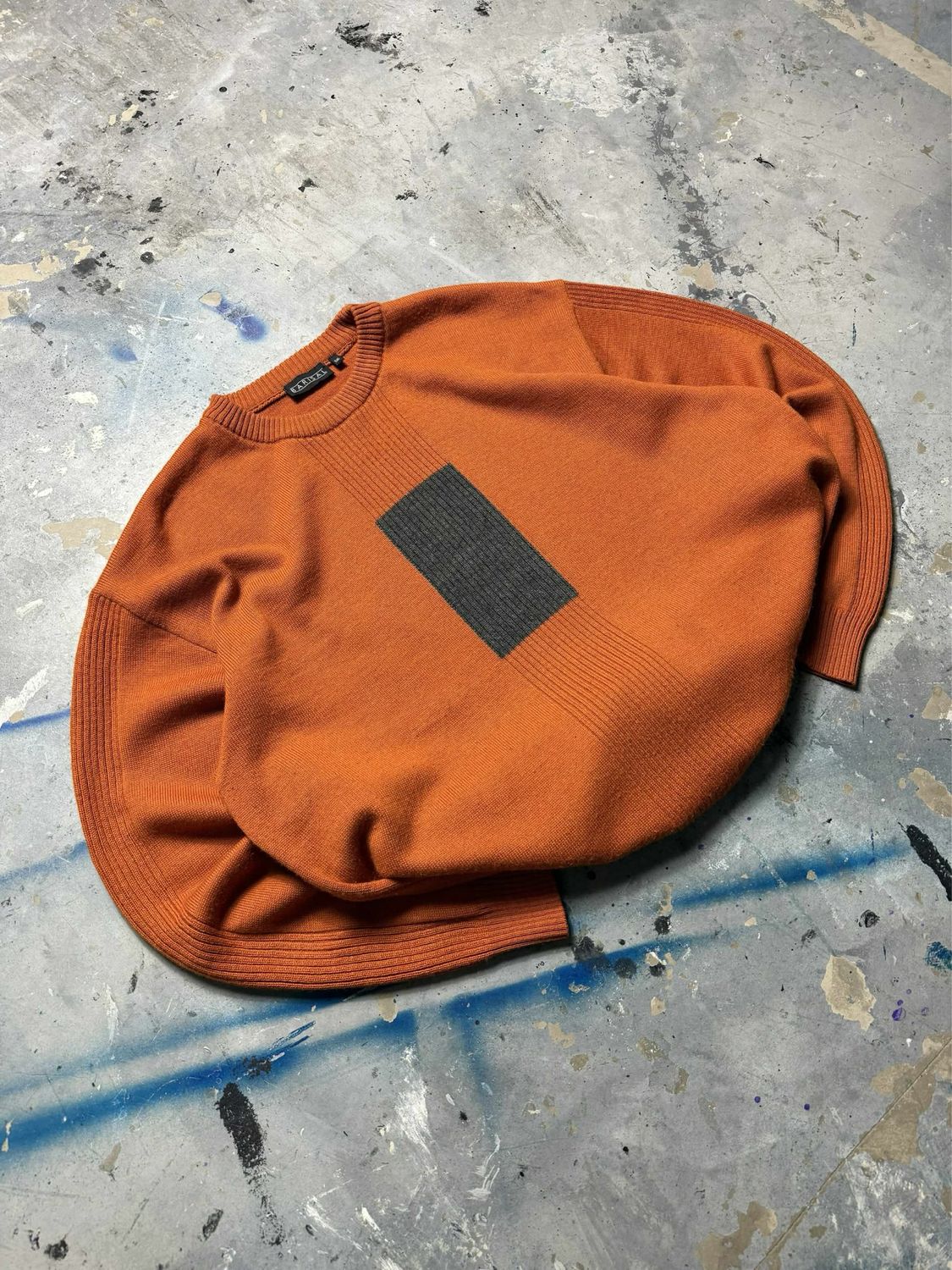 Bluza Barisal Geometric Sweater Half-wool Orange L