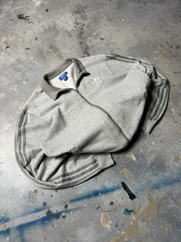 Bluza Adidas Logo Stripes Zip-Up Fleece Grey M