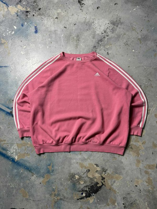 Bluza Adidas OG Logo Stripes Crewneck Pink  XXL