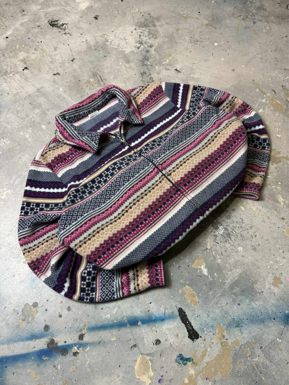 Bluza Damart Patterned Zip Polar Multicolor L