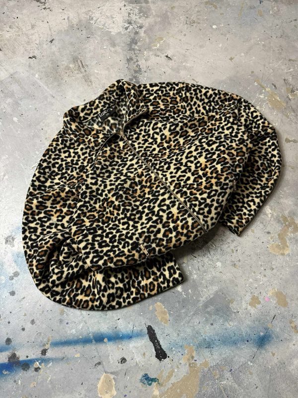 Sweter Luxor Leopard Print Zip Polar  M