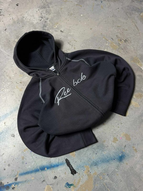 Bluza Rebook Vintage Logo Zip Hoodie Navy M