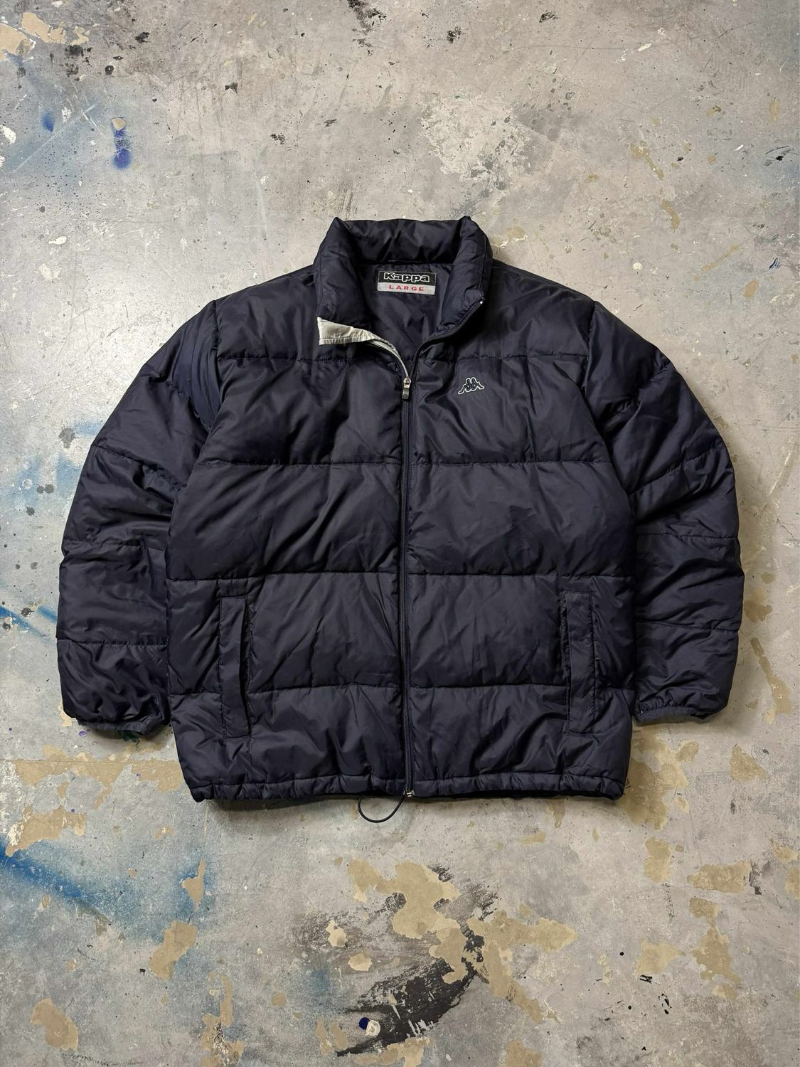 Kurtka Kappa Logo Winter Puffer Jacket Navy L