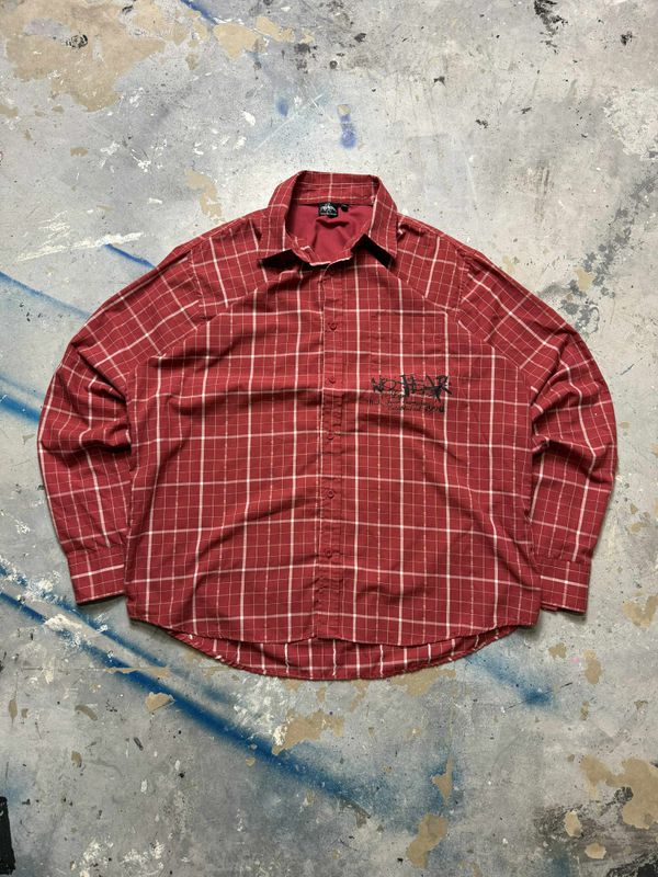 Koszula No Fear Plaid Shirt Red L