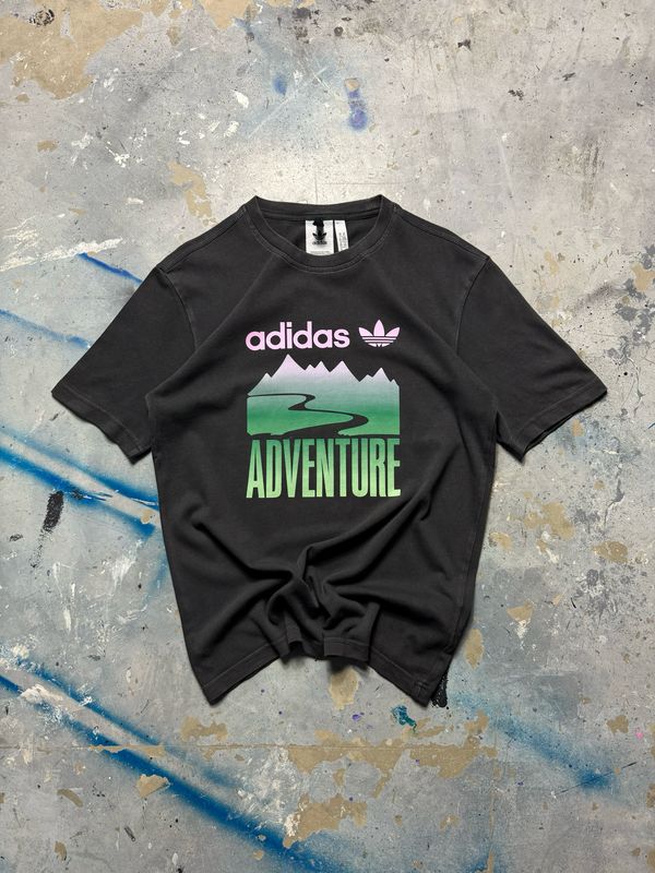 Koszulka Adidas Adventure Big Logo Tee Washed Black M