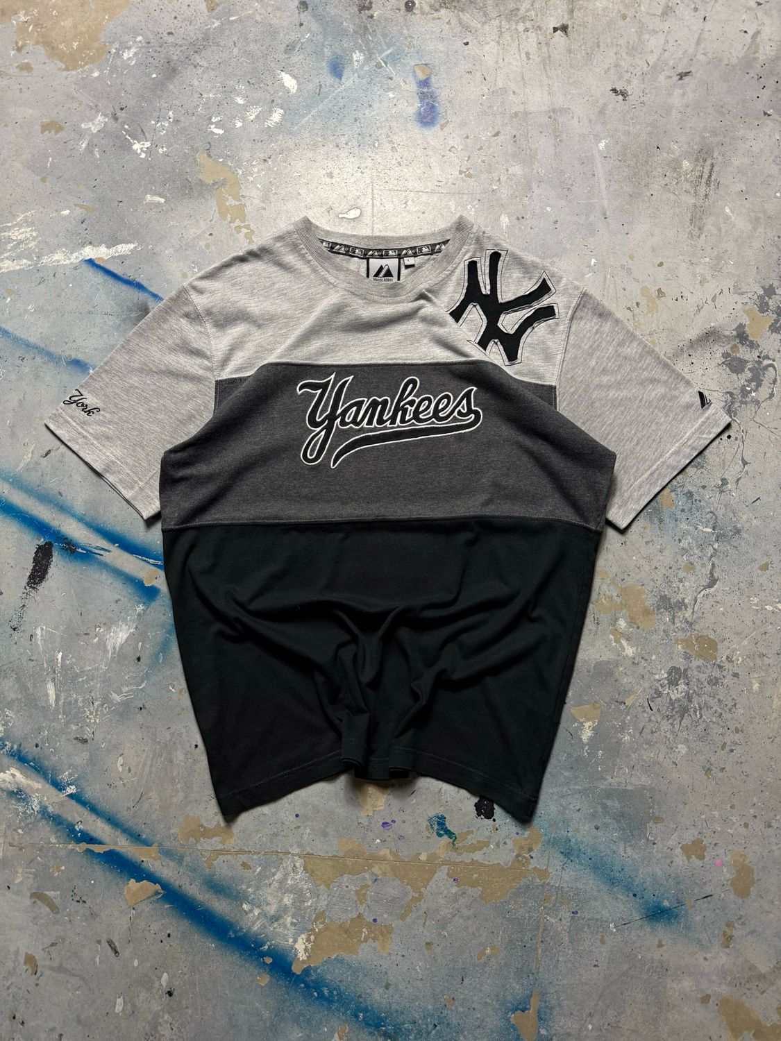 Koszulka Yankees Logo Three Color Tee Grey/Black M