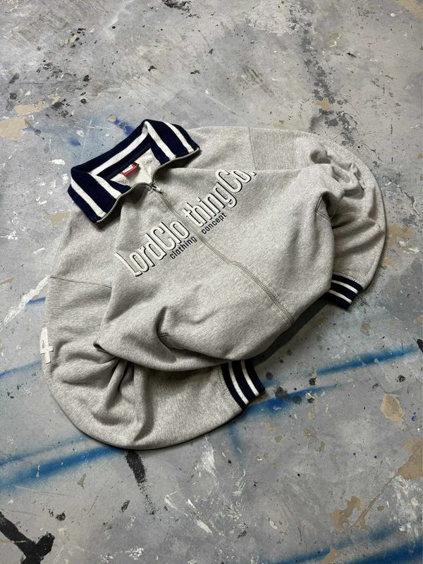Bluza Lord ClothingCo. Logo Zip Crewneck Grey M