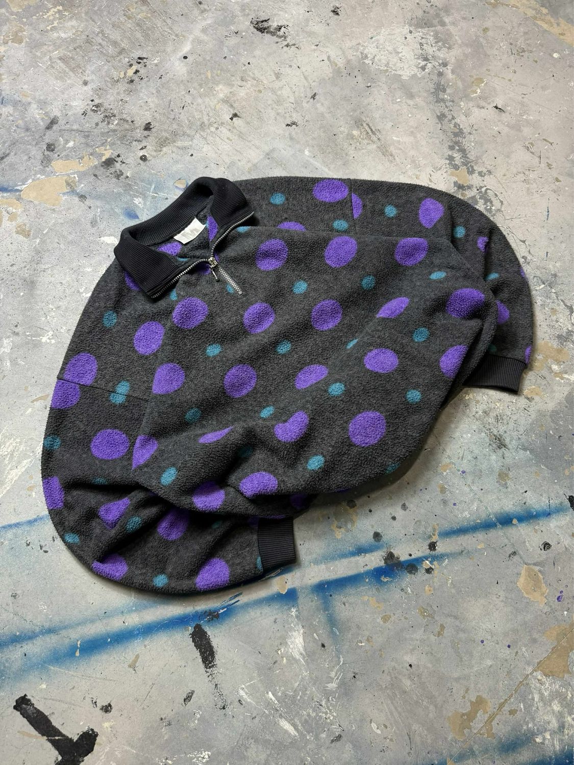 Bluza Vintage Dotted Half-zip Polar L