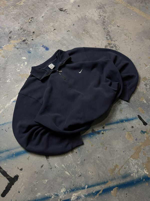 Bluza Nike 00s Small Logo Half Zip Crewneck Navy XL