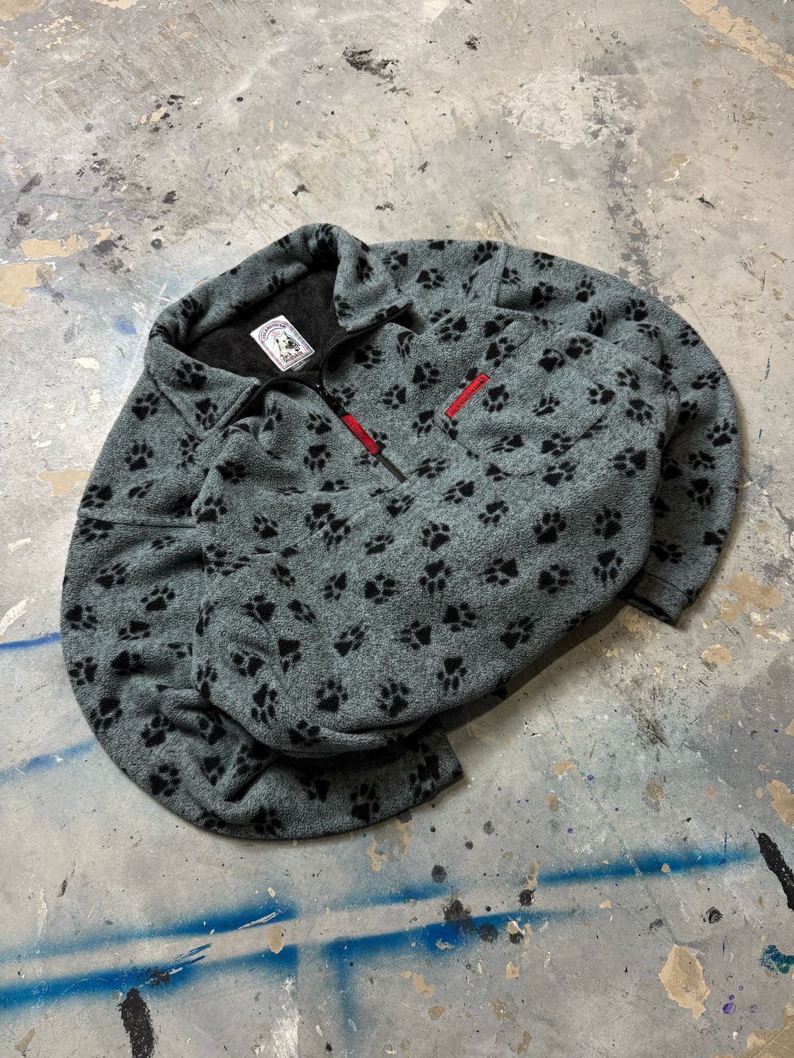 Polar JackWolfskin Paw Print Half Zip Polar Grey XL
