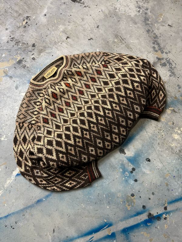 Sweter Vintage 100% Alpaca Wool Sweater Beige L