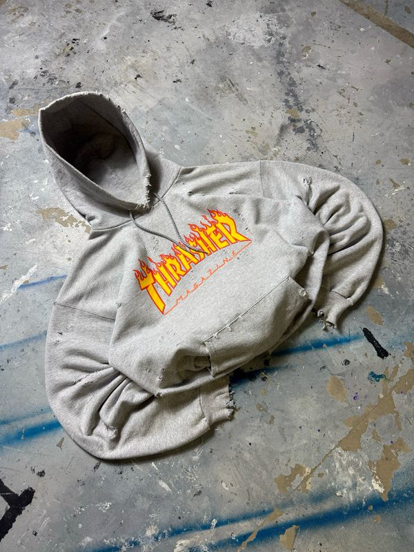 Bluza Thrasher Distressed Flame logo L
