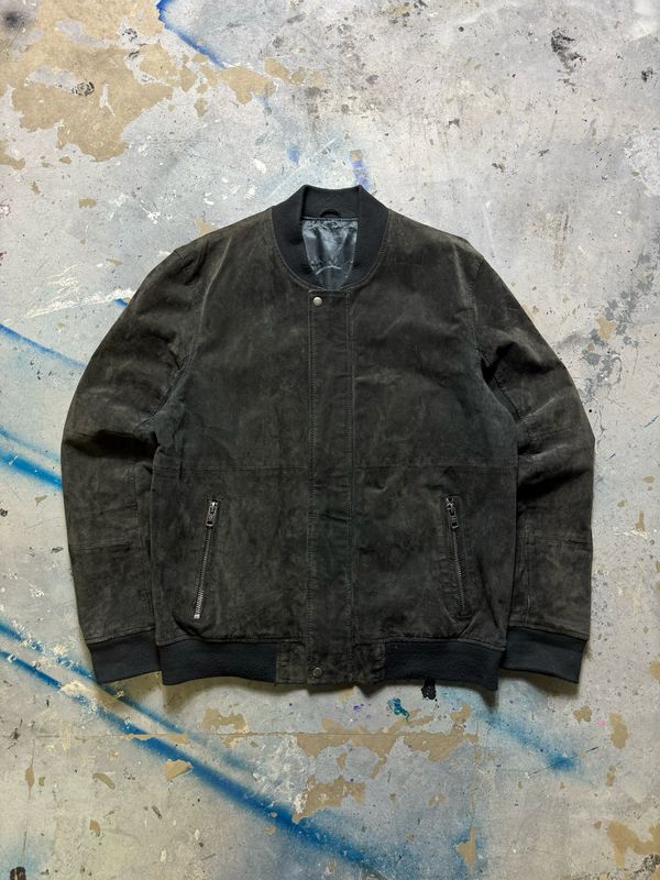 Kurtka 1982 Real Leather Bomber Jacket Dark-Gray M