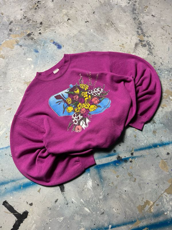 Bluza Jerzees Flower in Box Crewneck Pink M