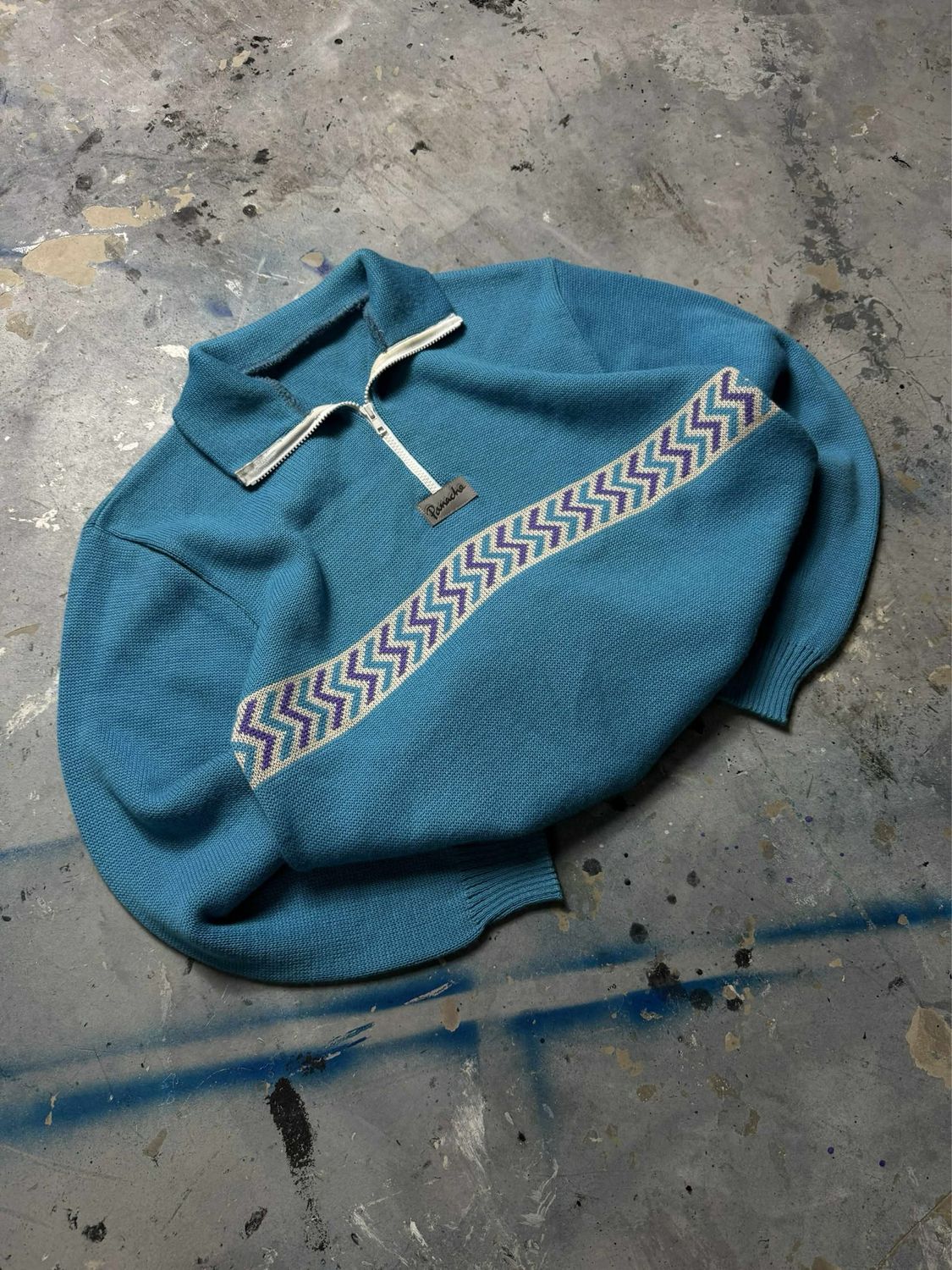 Bluza Panacho Q/Zip Sweater Blue M