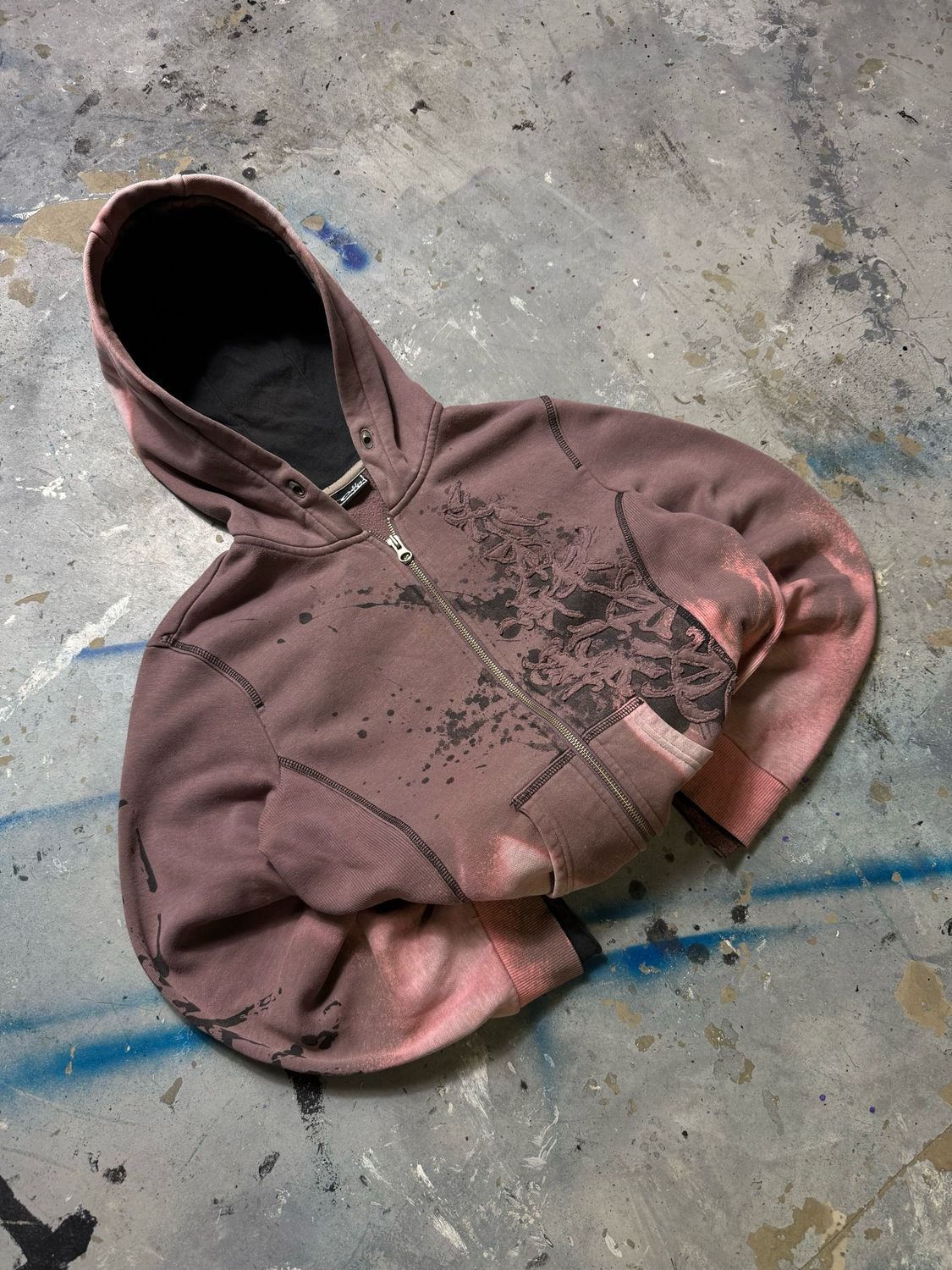 Bluza Oakley Flowers Tiedye Zip Hoodie Dark-Pink S