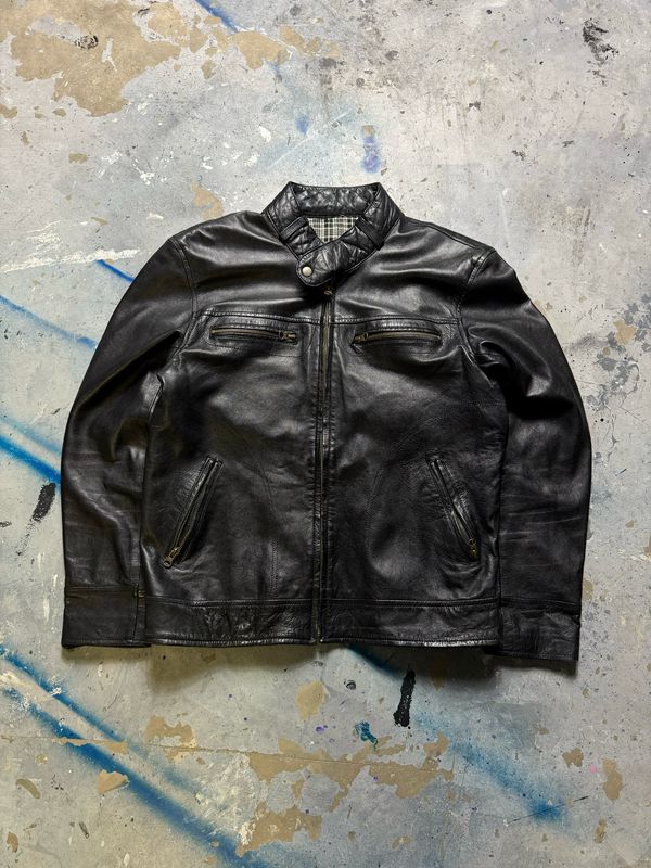 Kurtka  Leather Checkboard Inside Jacket M