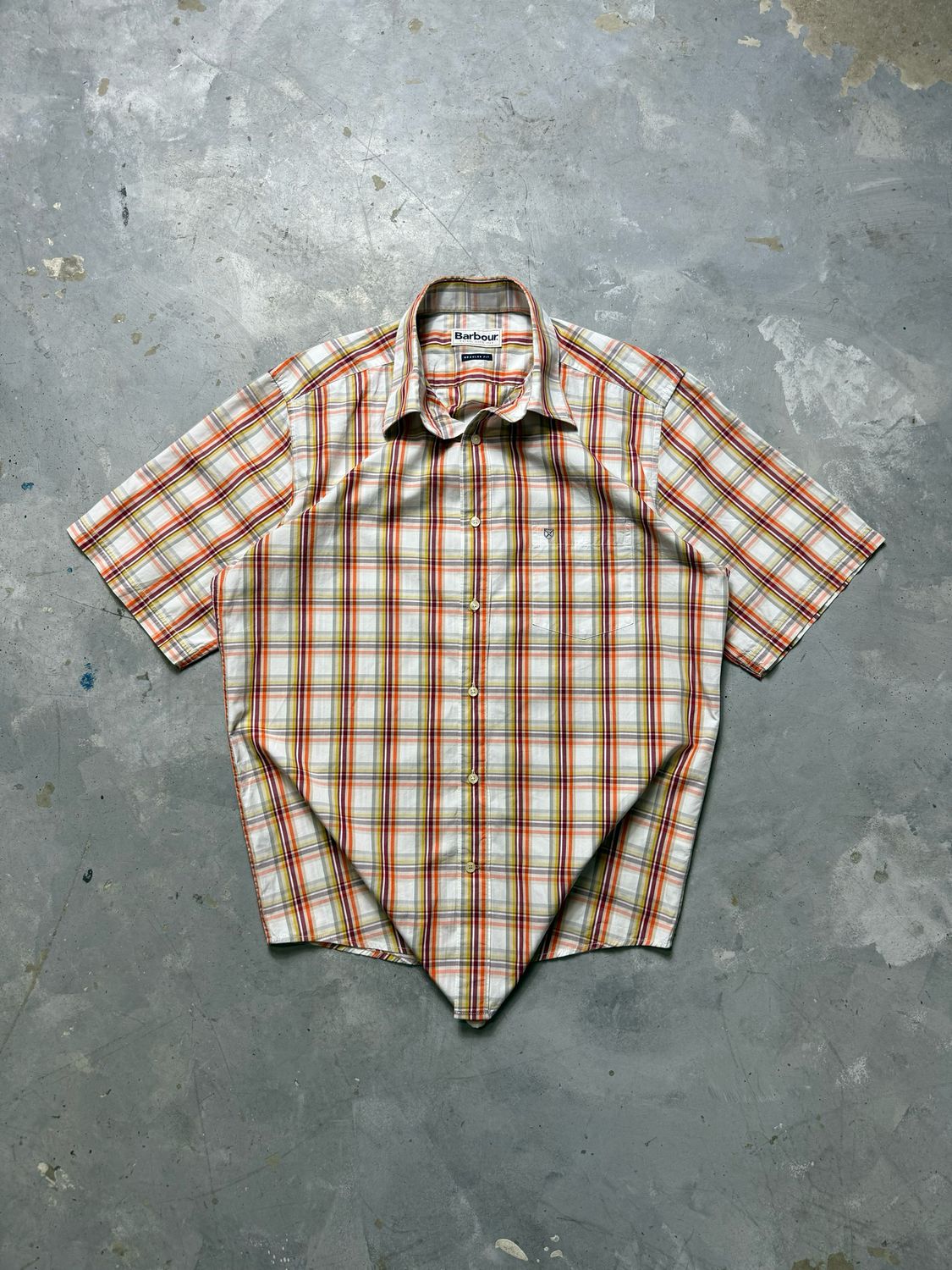 Koszula Barbour Checked Shirt Orange M