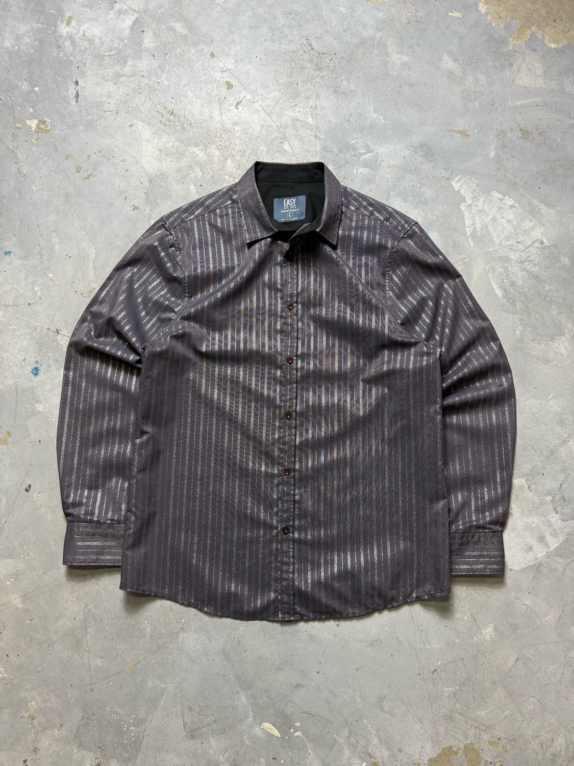 Koszula Easy Striped Silver Shirt Grey M