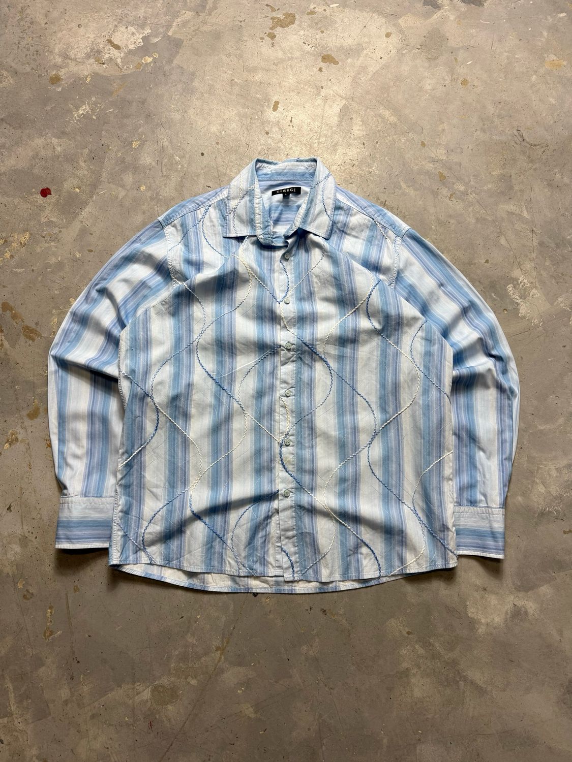 Koszula George Patterned Shirt Blue M