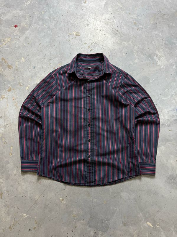 Koszula George Striped Shirt Navy/Red M