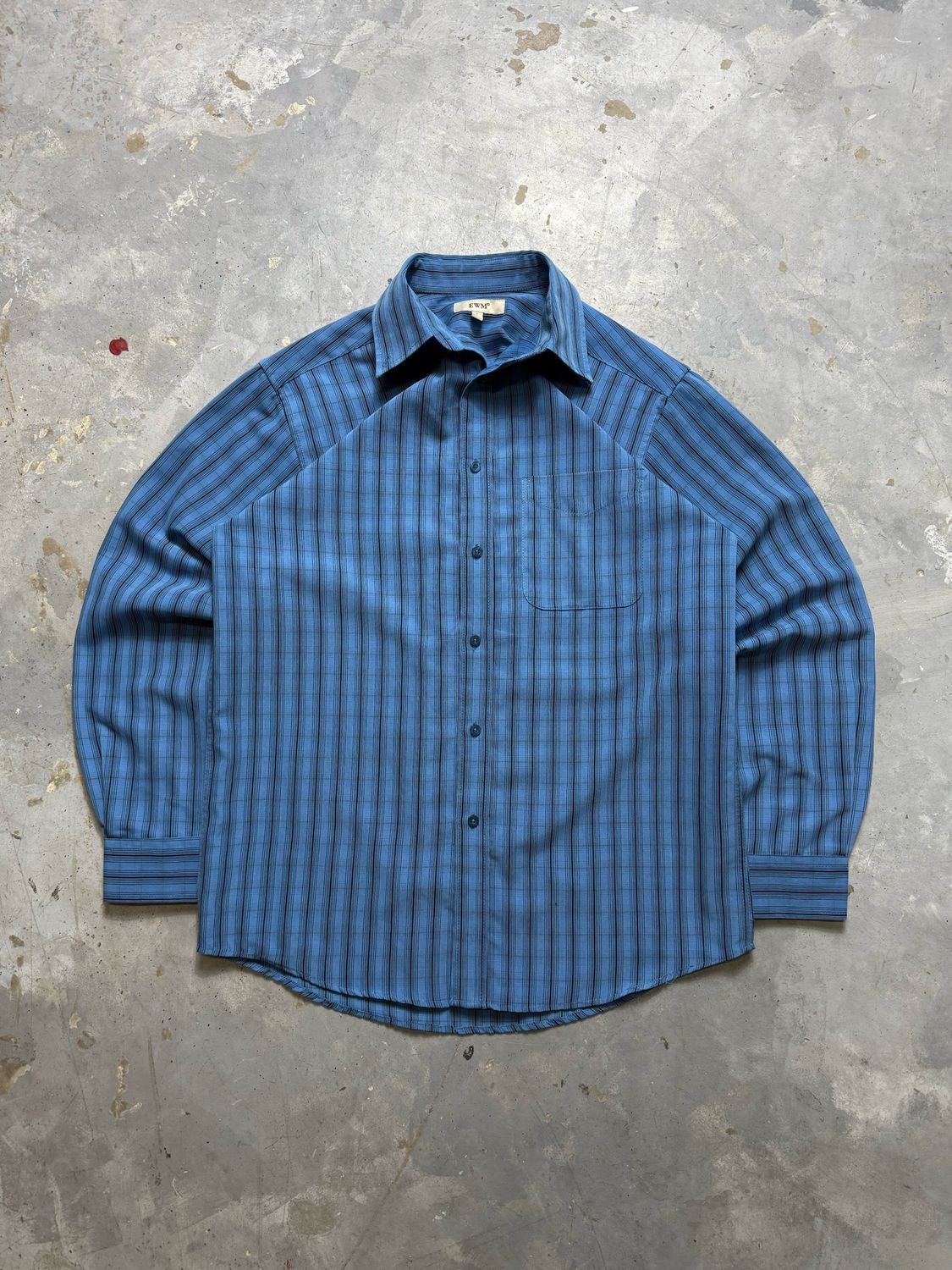 Koszula Old Money Striped Shirt Blue M