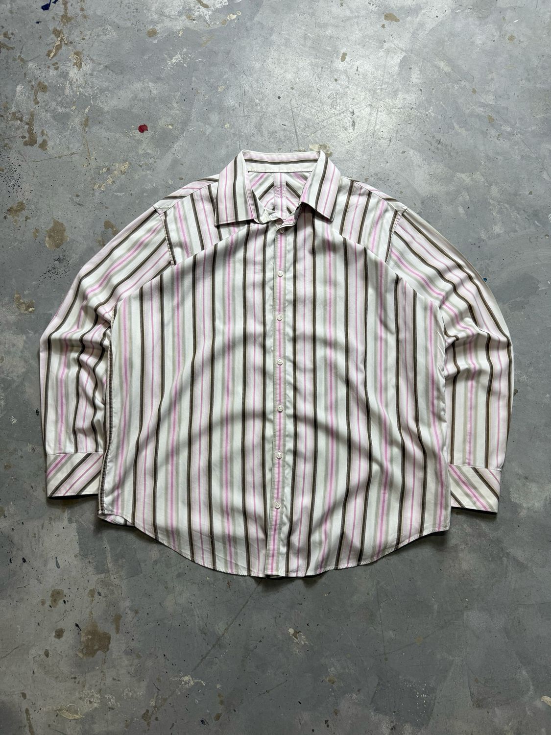 Koszula Vintage Old Money Striped Shirt Brown/Pink L