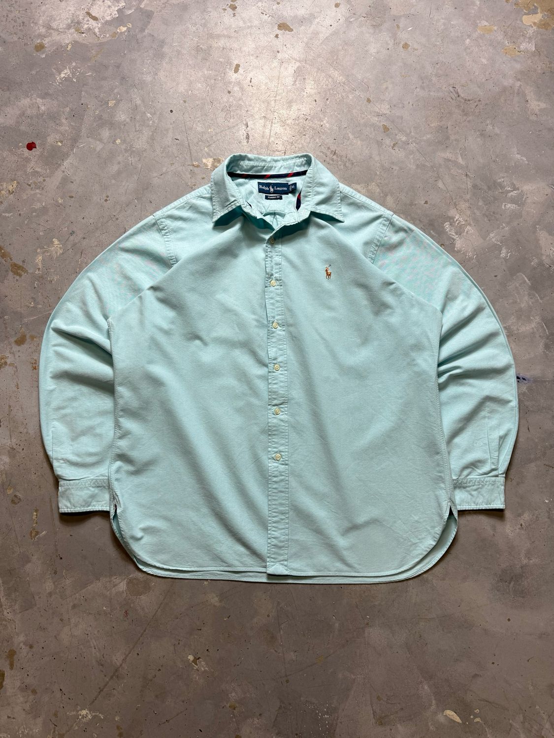 Ralph Lauren Pony Multicolor Turquoise Shirt XL