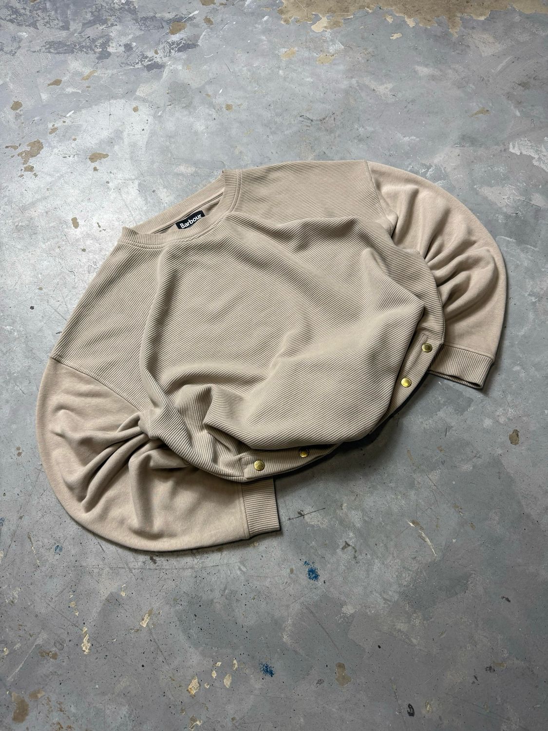 Bluza Barbour Stripes Crewneck Beige XL