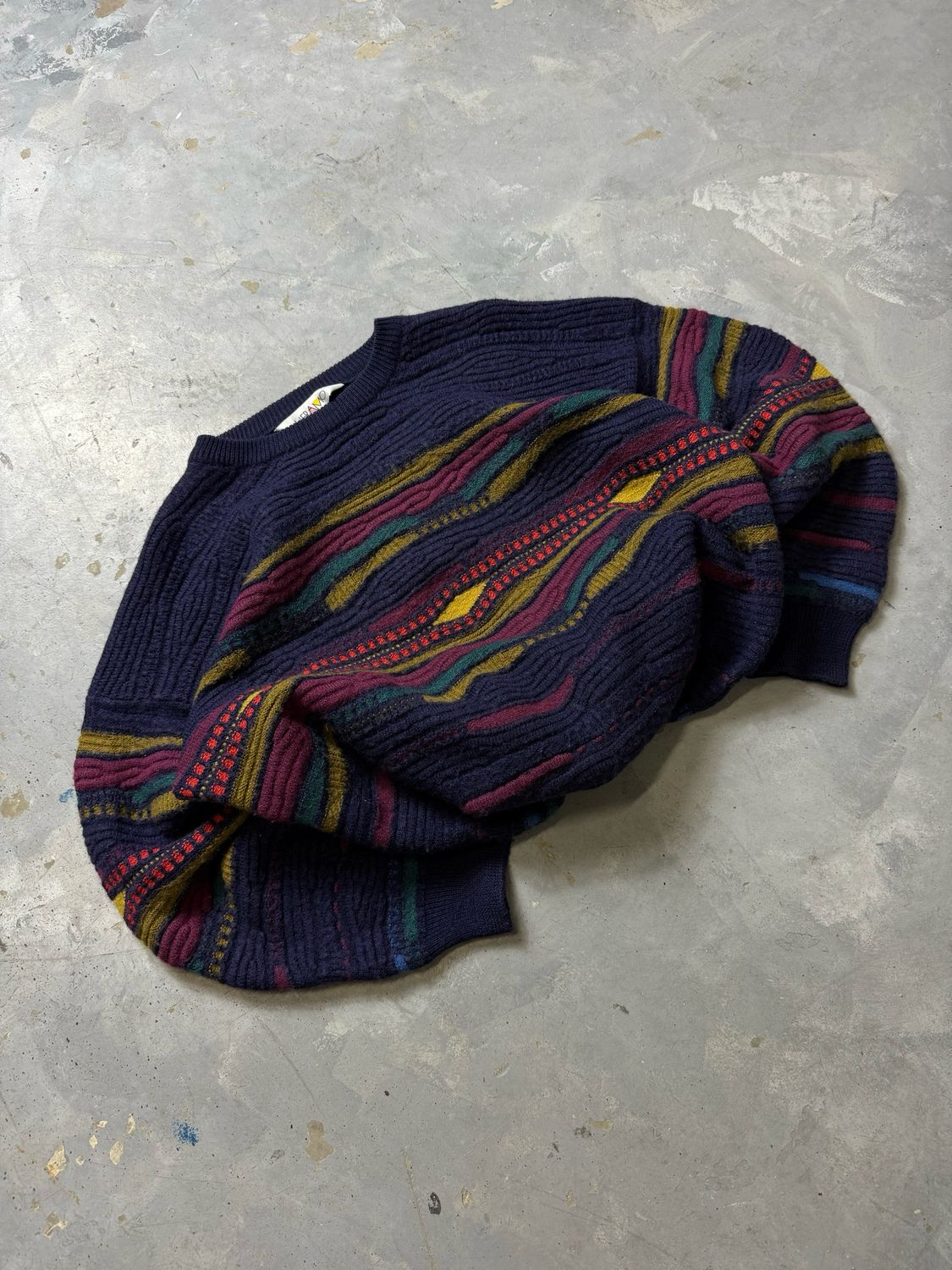 Bluza Vintage Patterned Sweater Violet L