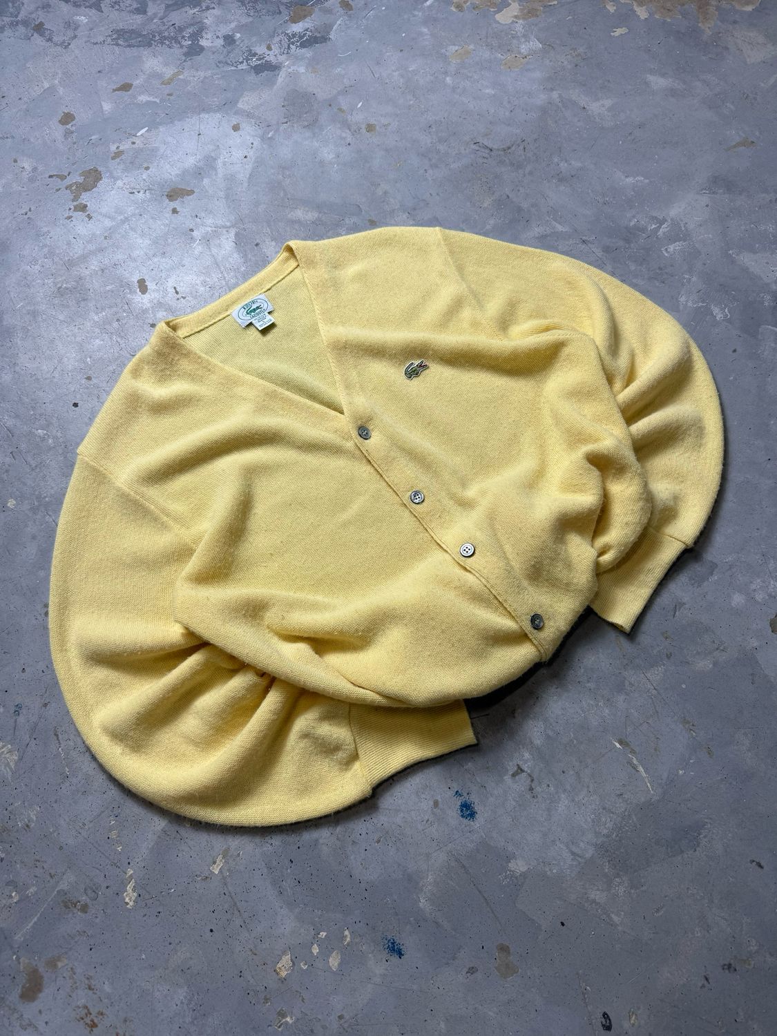 Bluza Lacoste 80s Small Logo Cardigan Yellow  L